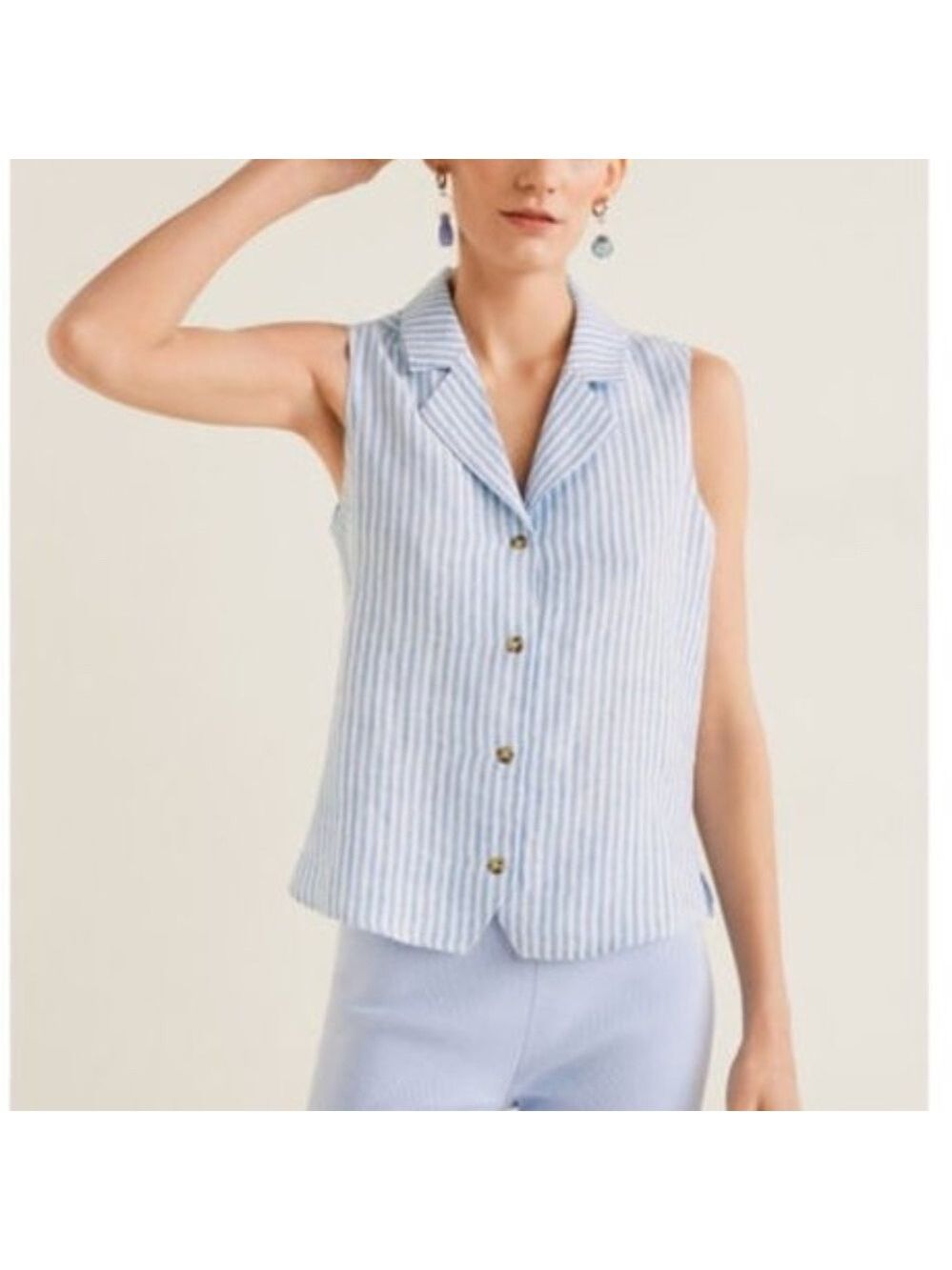 Mango Linen Blouse